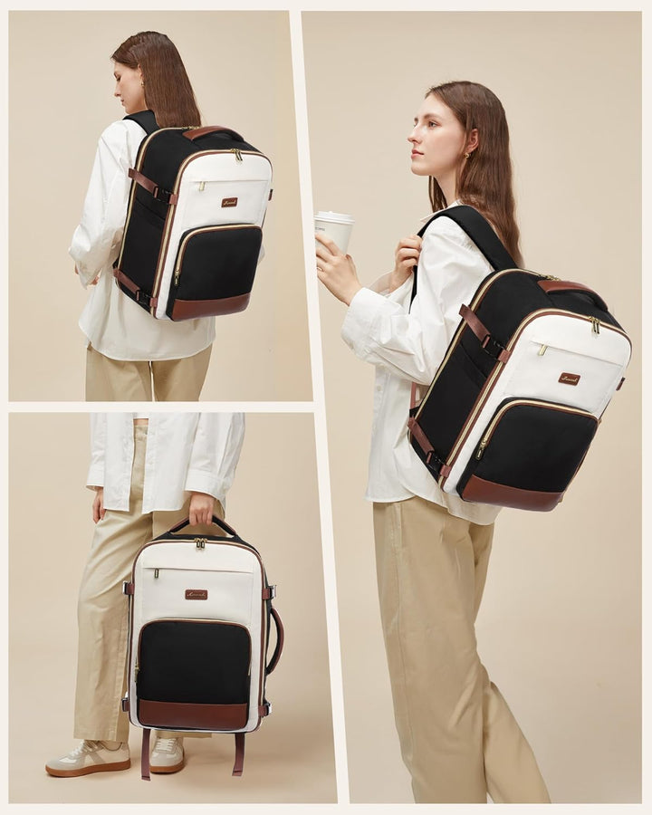 LOVEVOOK Handgepäck Rucksack, 17.3 Zoll Rucksack Handgepäck Flugzeug, Gross Reiserucksack Damen Spri