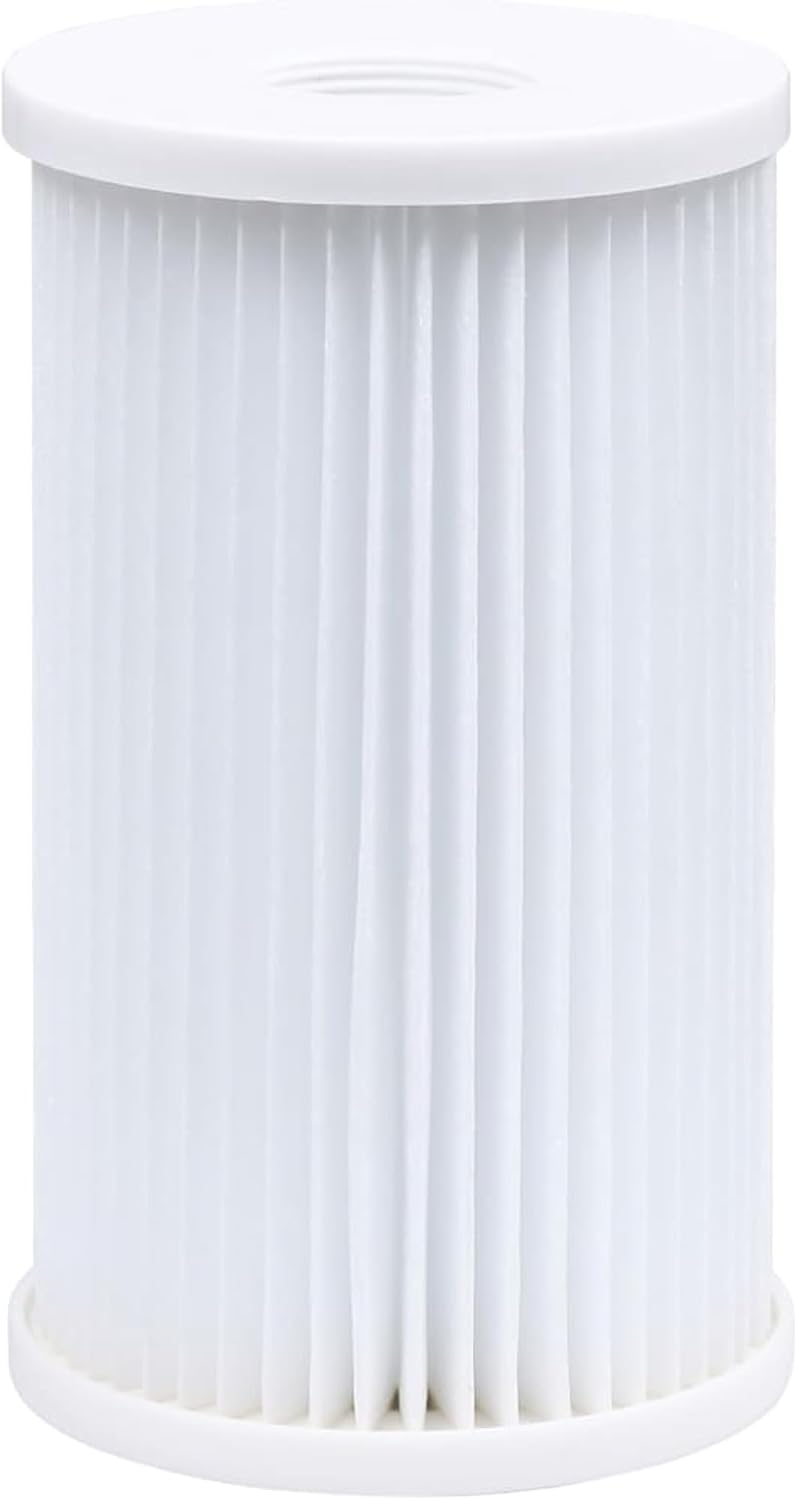 Gecheer Pool Einhängeskimmer mit Pumpe, 16 cm Kunststoff Skimmer Set mit Adapter für Aufstellpools,