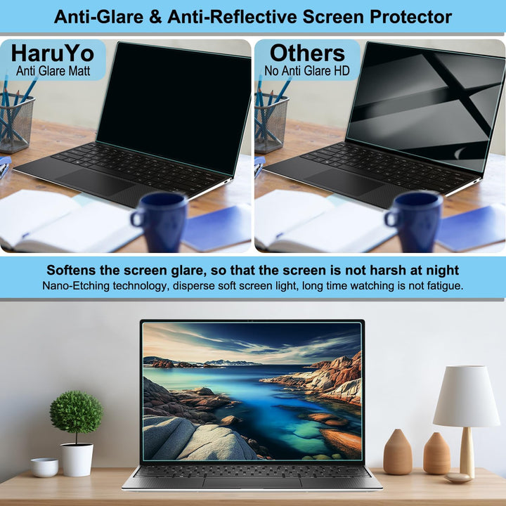 HaruYo 2 Stück 15.6 Zoll Laptop Displayschutzfolie Bildschirmschutz, Anti-Blaulichtfilter Matt Displ