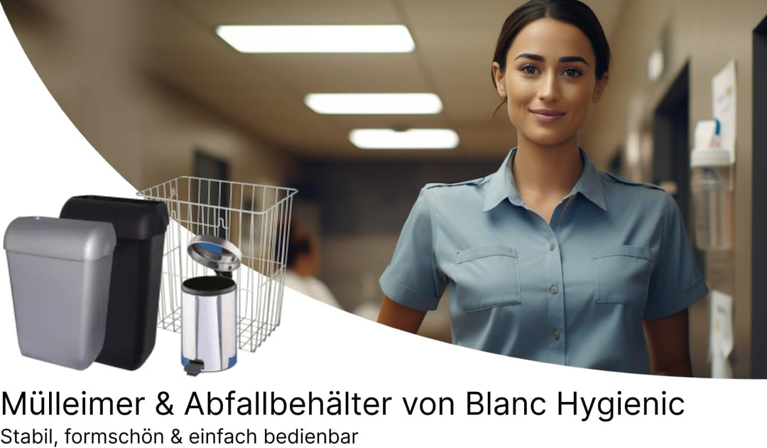 Blanc HYGIENIC Papierkorb FIX – Mülleimer, Drahtgitter-Abfallbehälter 25 Liter, zum Hängen oder Stel