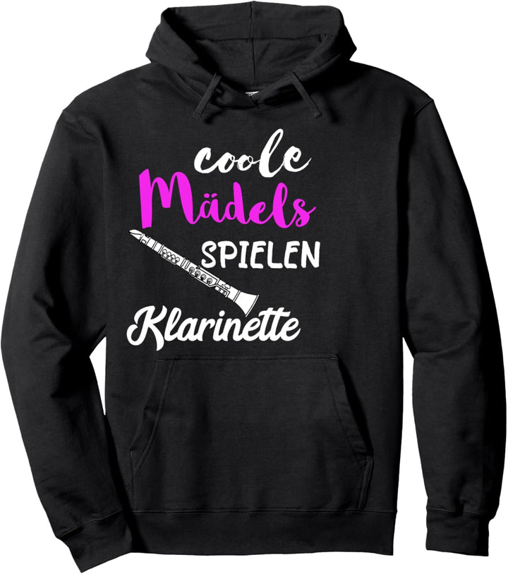 Coole Mädels Spielen Klarinette Klarinettist Musikschule Pullover Hoodie