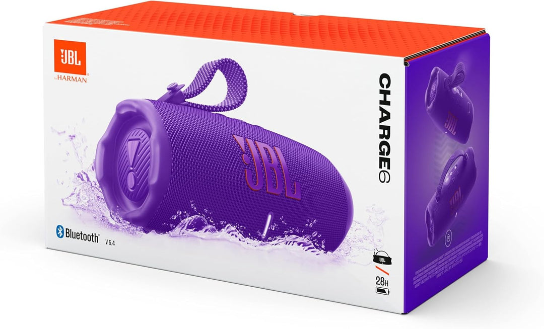 JBL Charge 6, tragbarer Bluetooth-Lautsprecher, 28 Stunden Akkulaufzeit, IP68 wasserdicht, Staub- un