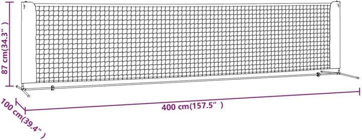 vidaXL Tennisnetz Badmintonnetz Federballnetz Volleyballnetz Sportnetz Polyester 400 x 100 x 87 cm,
