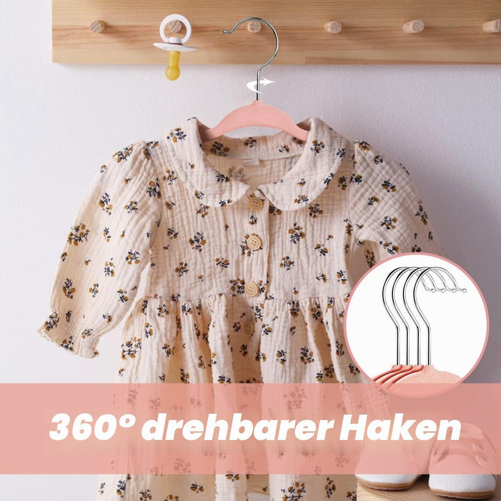 30 Stück Anti-Rutsch-Kinder-Kleiderbügel aus Samt, Ultra-schlanke, platzsparende Baby-Kleiderbügel a
