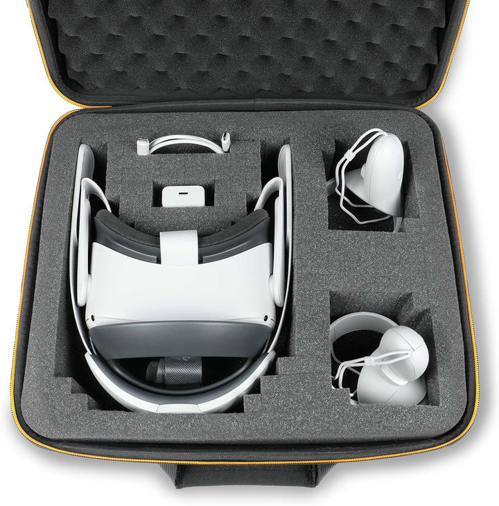 USA GEAR VR-Headset-Hülle – Virtual-Reality-Hartschalenhülle, VR-Reisetasche mit Anpassbarer Schaums