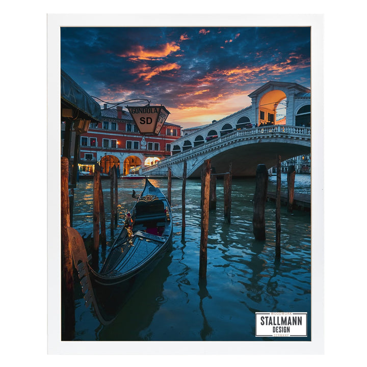 Stallmann Design Bilderrahmen 60x80 cm weiss Holz mit Acrylglas Rahmen-Breite 20mm Posterrahmen Wech