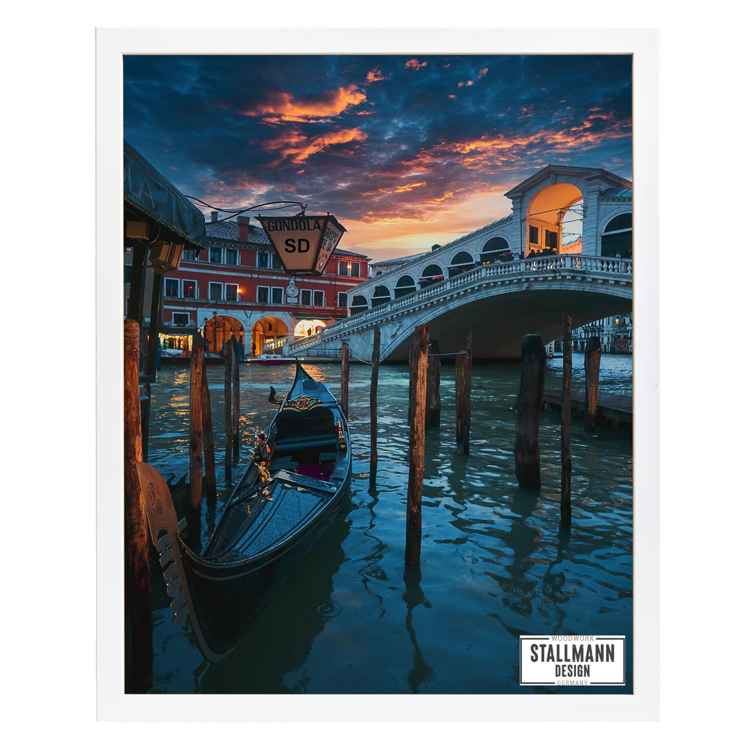 Stallmann Design Bilderrahmen 61x91,5 cm (POSTERFORMAT) weiss Holz mit Acrylglas Rahmen-Breite 20mm