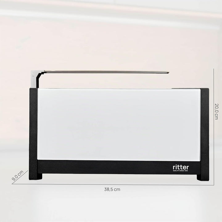 ritter Toaster volcano 5, weiss, Langschlitztoaster mit eleganten Glasfronten, made in Germany Weiss