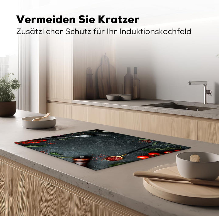 Herdabdeckplatte 70x52 cm Einteilig Herdabdeckung Abdeckplatte für Ceranfeld Abdeckung Induktionskoc