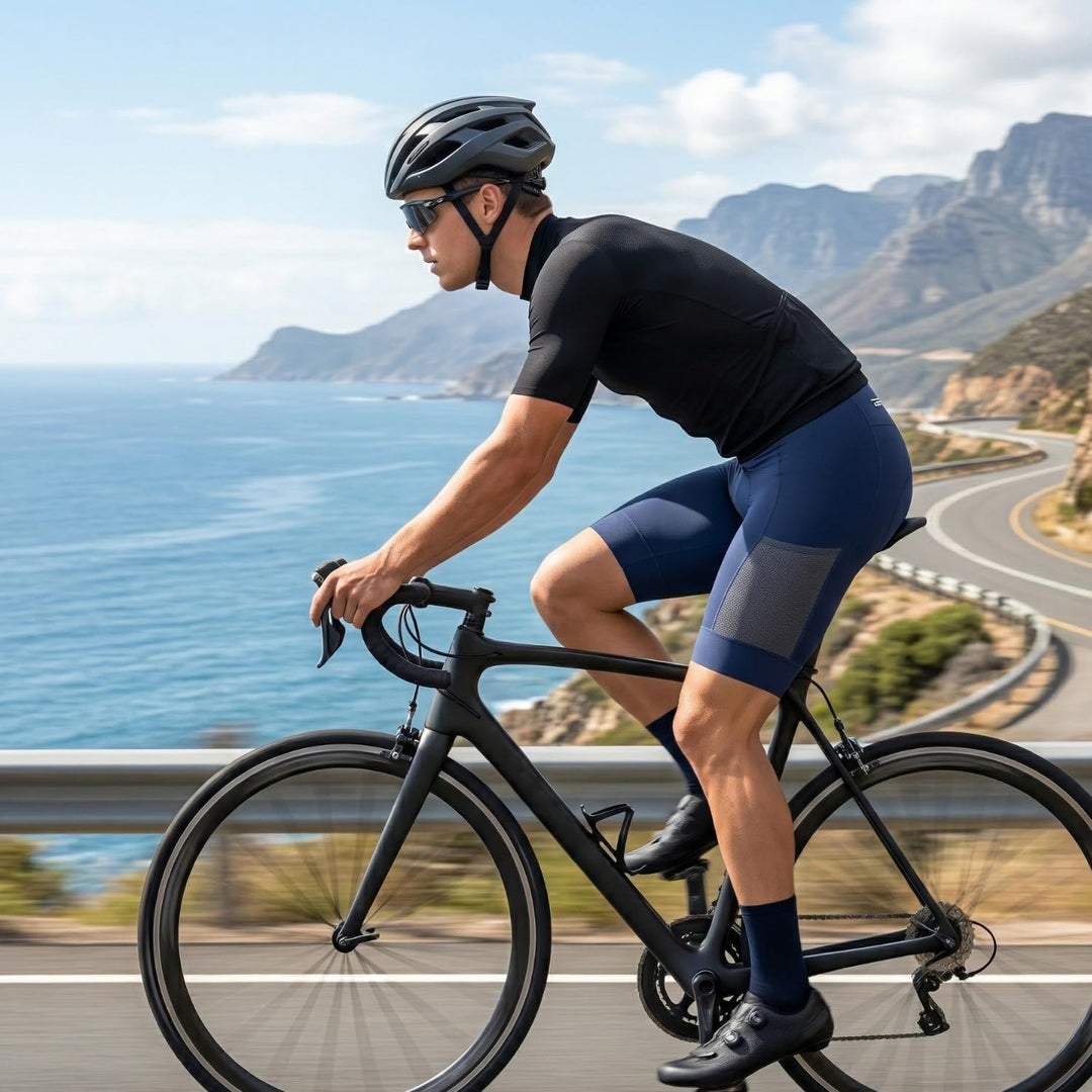 Lo.gas Herren Radfahren Bib Shorts, Radfahren Shorts für Männer Gel gepolstert mit Taschen, Road Sho