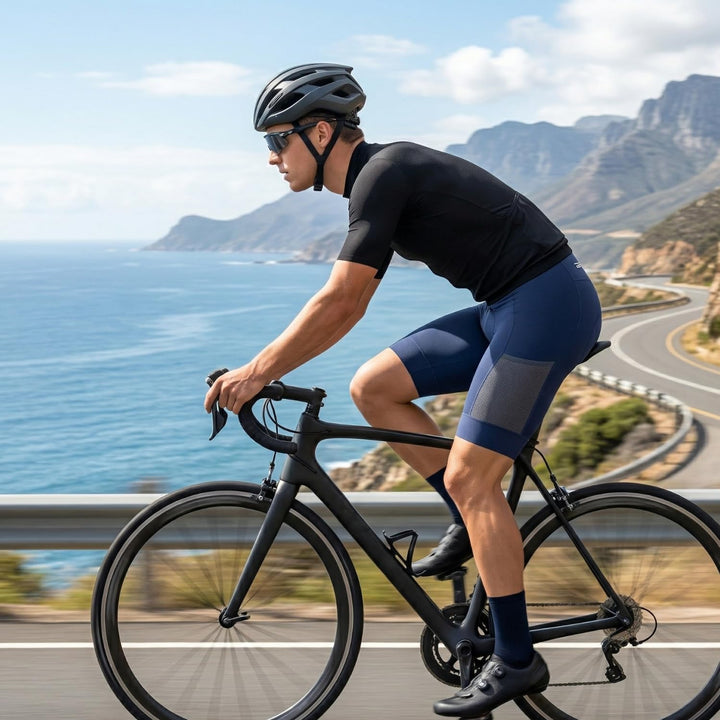 Lo.gas Herren Radfahren Bib Shorts, Radfahren Shorts für Männer Gel gepolstert mit Taschen, Road Sho
