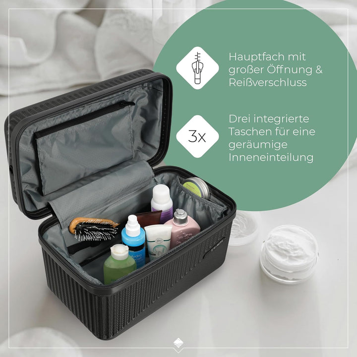 travelite Beautycase Hartschale Handgepäck, Bali, Kosmetikkoffer mit Organizer -und Aufsteckfunktion