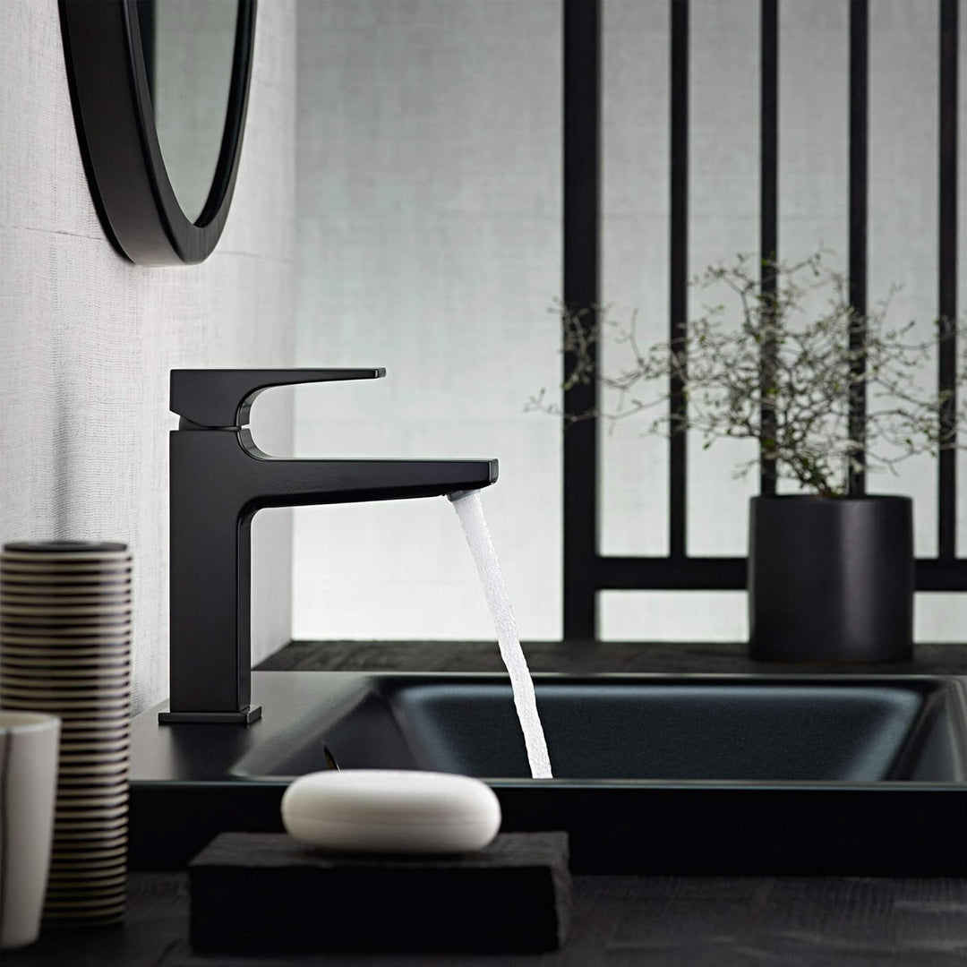 hansgrohe Wasserhahn Metropol, wassersparende Armatur mit Komfort-Höhe 110mm mit Push-Open Ablaufgar