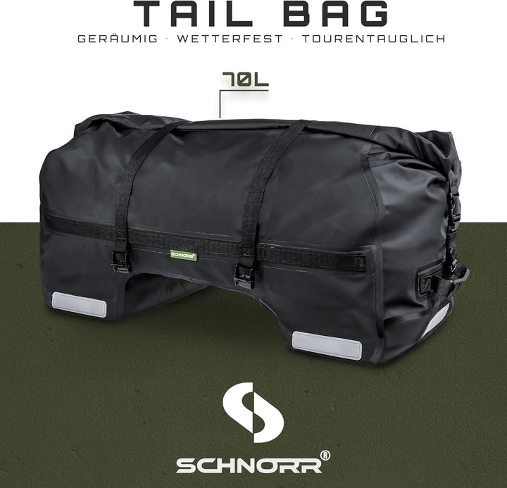 ZIEGER SCHNORR TB70 Wasserresistent Motorrad Hecktasche 70L Gepäcktasche Saddle Bag