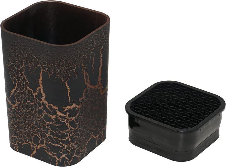 Lashuma Universal Messerblock 9x9x14 cm, Messerhalter Design: Rost, Utensilien Halter Kunststoff, Ro