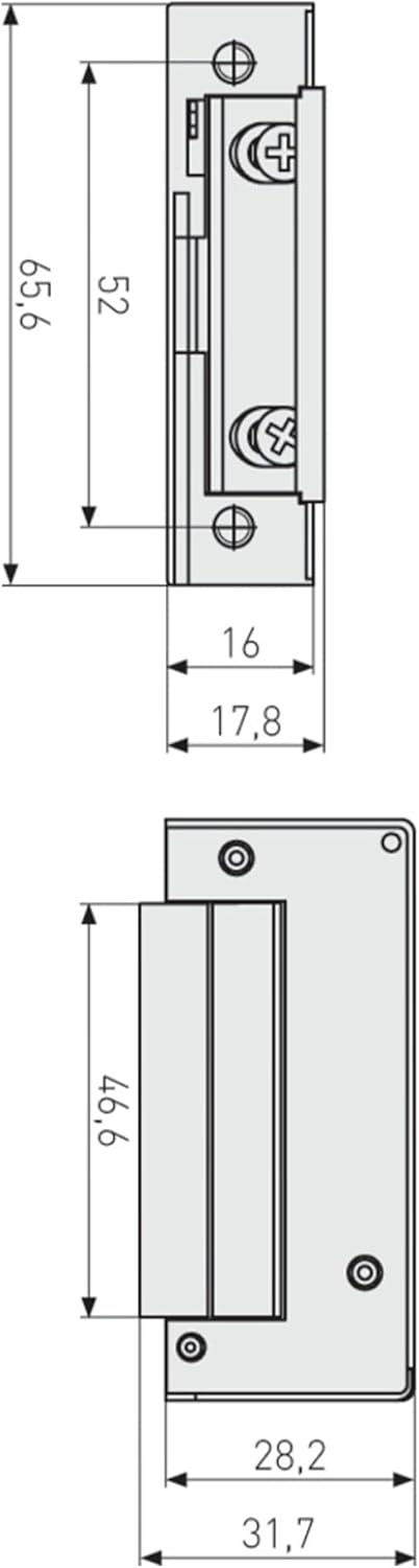 ABUS Elektrischer Türöffner ET85 - für linke und rechte Türen - 9-16 V Nennspannung - mit Hebel zur