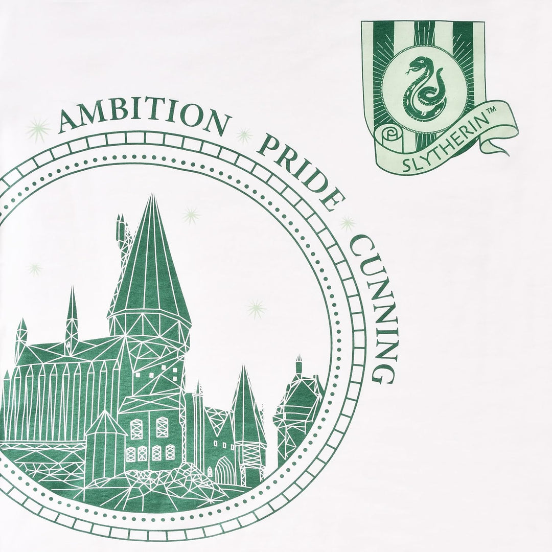 Elbenwald Harry Potter Pyjama Hogwarts Häuserwappen alle Hogwartshäuser Frontprint 2teilig für Damen