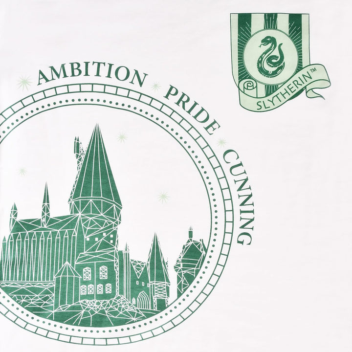 Elbenwald Harry Potter Pyjama Hogwarts Häuserwappen alle Hogwartshäuser Frontprint 2teilig für Damen