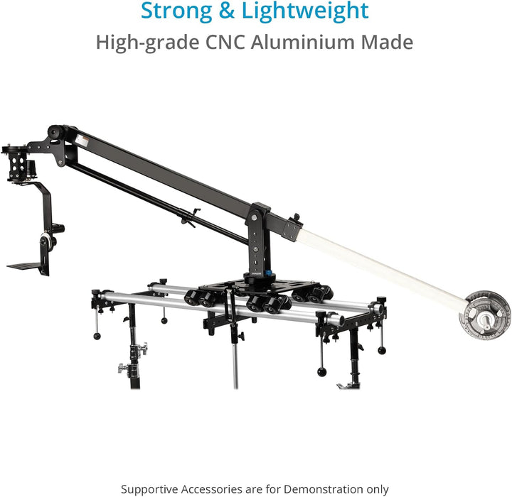 PROAIM 8ft Track Aluminiumrohr-Kit für Polaris Dolly | Werkzeugloses gerades Fahrgleis mit Schienend