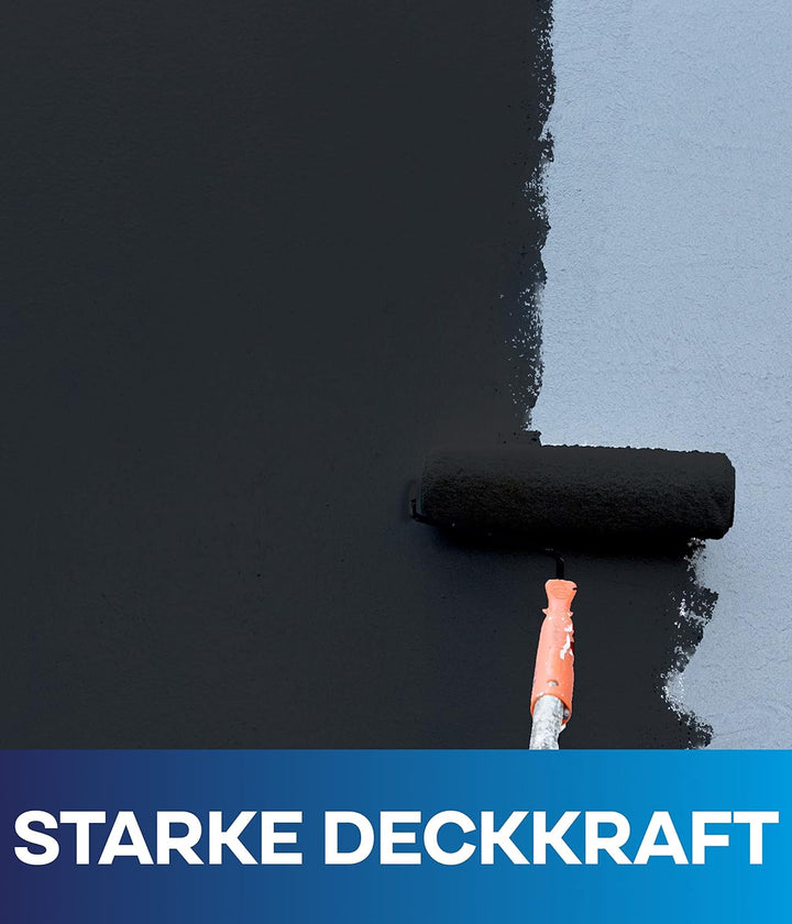 Plid® Fassadenfarbe Anthrazitgrau matt - hochwertige Farbe für Beton, Mauerwerk, Kellerwand, Fassade