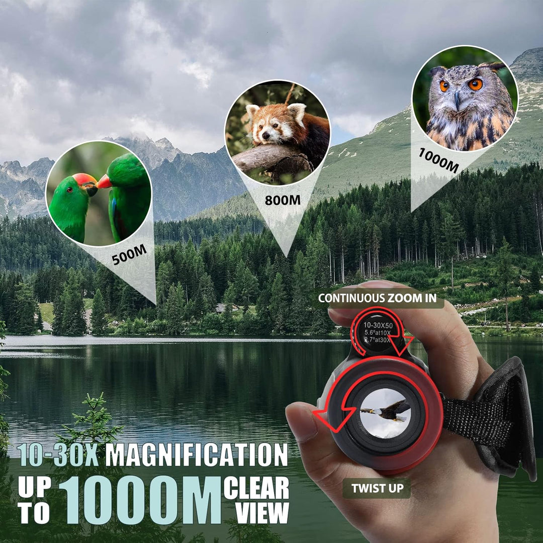 Zoom-Monokular-Teleskop, Hochleistungs-Monokular-Teleskop für Smartphone mit Stativ, HD-Monokular fü