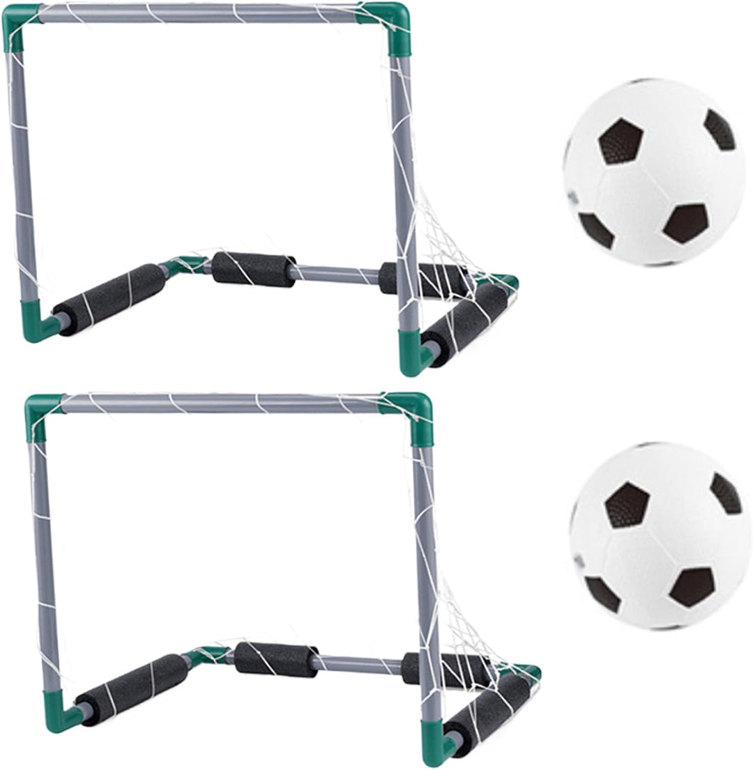 Poolspiele, schwimmendes Pool-Fussballtor mit 2 Bällen, 18, 5 x 14, 4 x 14, 4 Kinder-Fussballtor, Ku