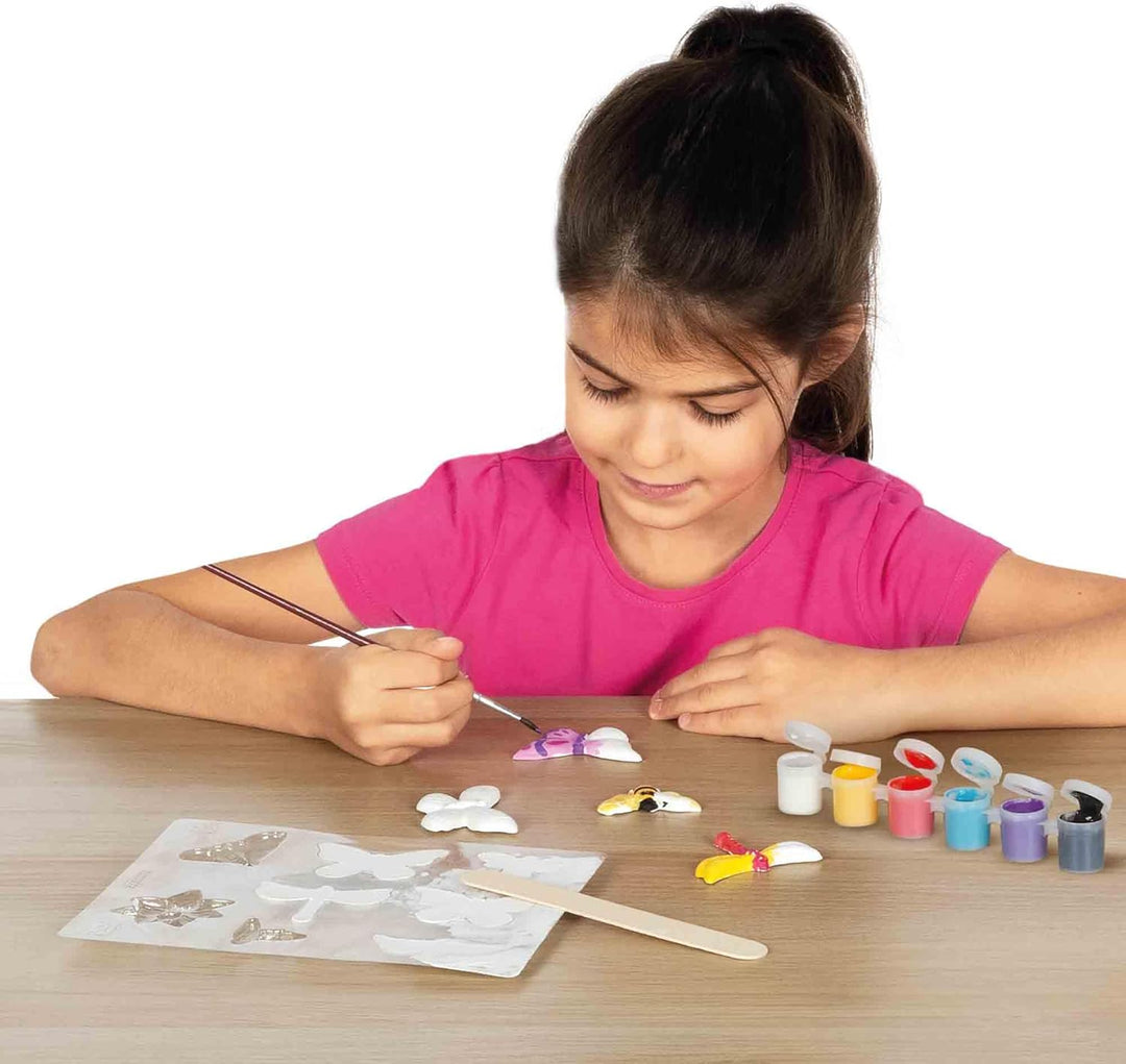 SES Creative Gips & Malset - Glitzerschmetterlinge + Einhörner Set Glitzerschmetterlinge und Einhörn