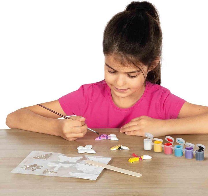 SES Creative Gips & Malset - Glitzerschmetterlinge + Einhörner Set Glitzerschmetterlinge und Einhörn