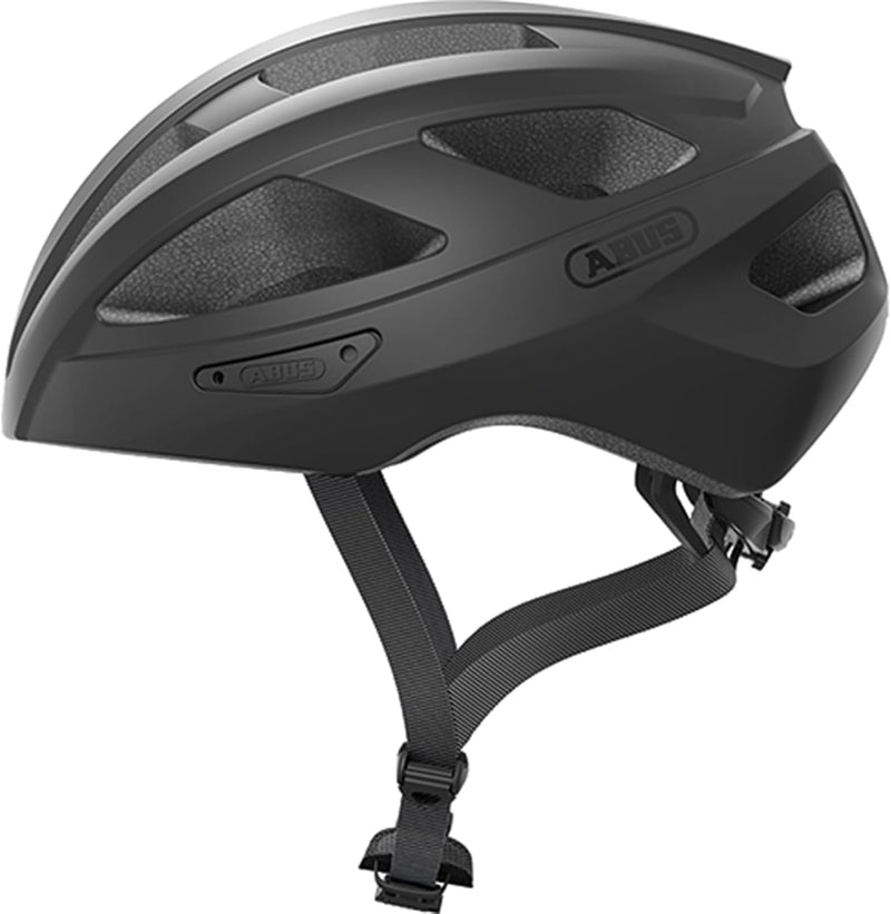 ABUS Rennradhelm Macator - sportiver Fahrradhelm für Einsteiger - auch für Zopfträger/-innen - für D