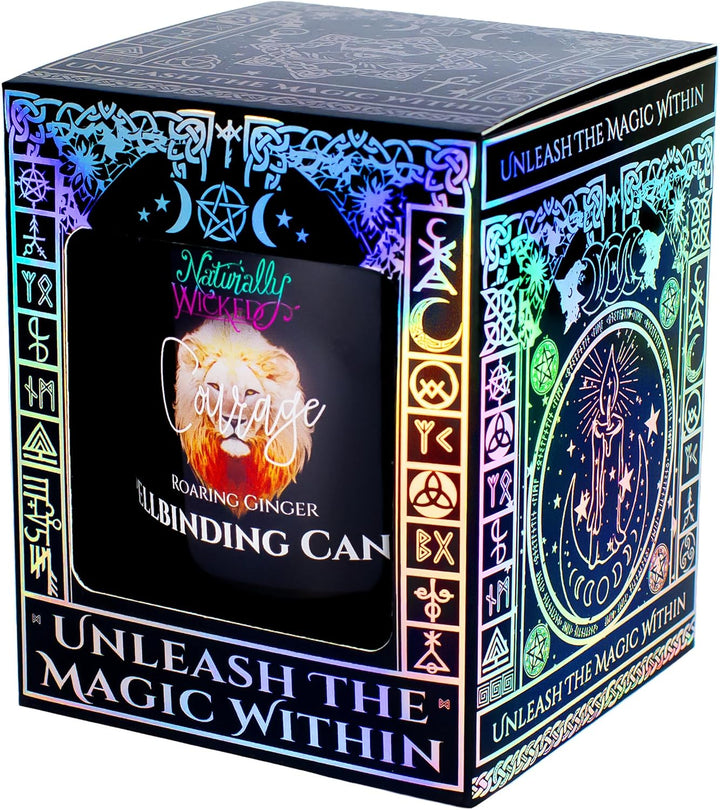 Naturally Wicked Spellbinding Mut Kerze | Zauberkerze Mit Tigerauge Kristall | Holzdocht Hexe Kerze