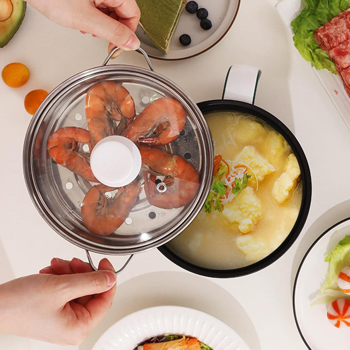 GOEDCH Mini Elektrischer Hot Pot: Tragbarer Elektrischer Mini-Hot Pot, Multifunktions Bratpfanne, El