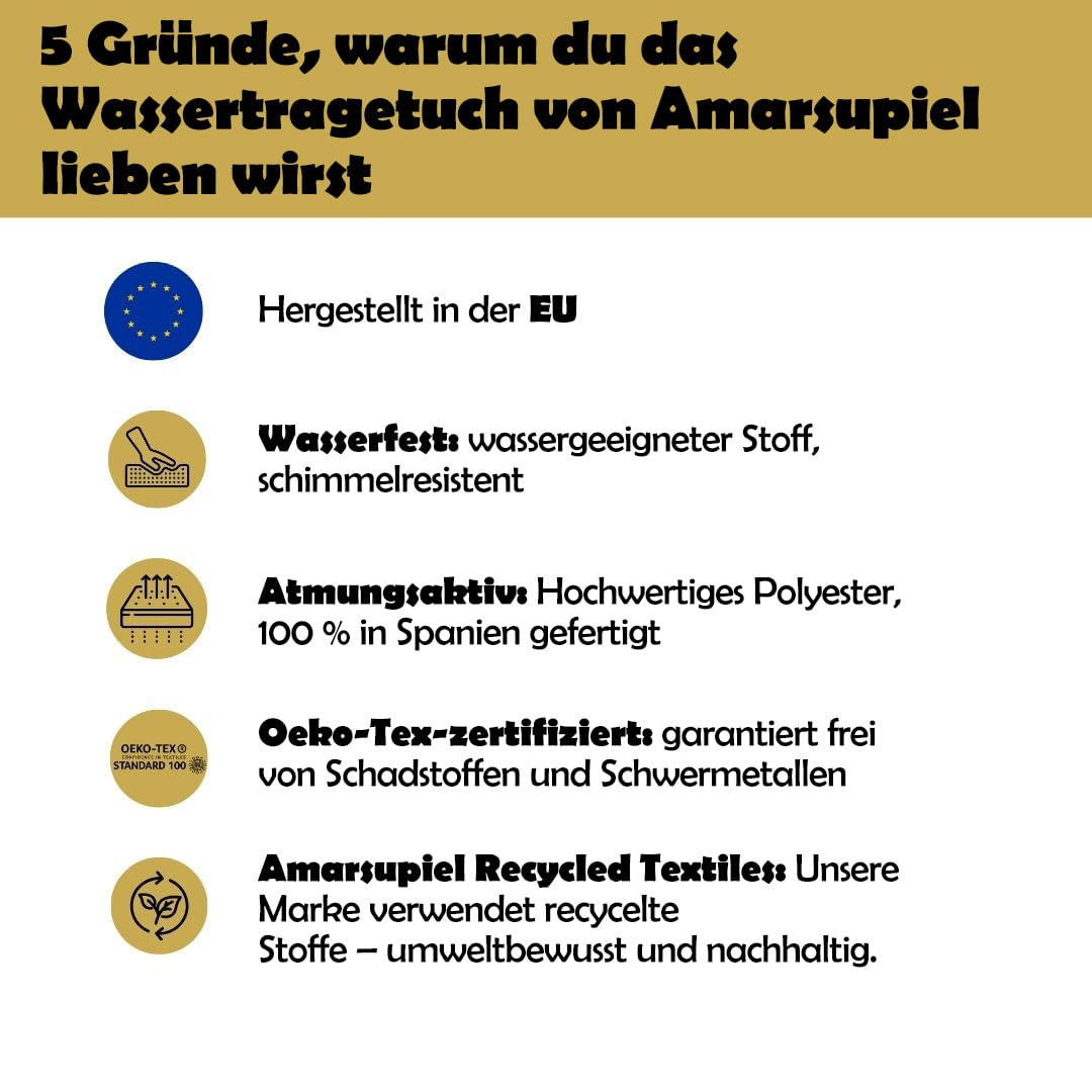 Amarsupiel | Wasser-Babytrage | Schnelltrocknend || Waterproof | Farbe Koralle, Koralle