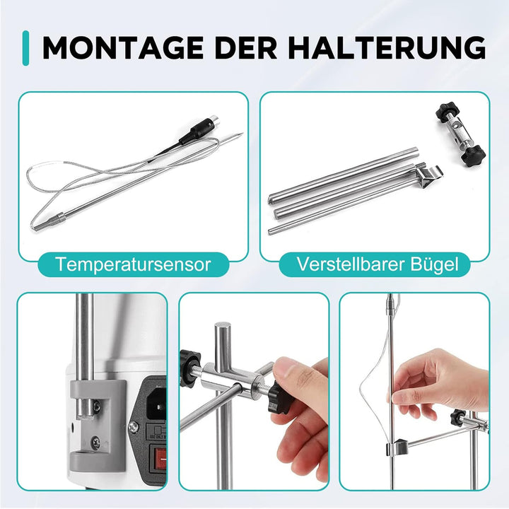 LAB FISH Magnetrührer mit Heizmantel 1000ml, 350W Labor-Thermostat mit Temperaturregelung, Digitalan