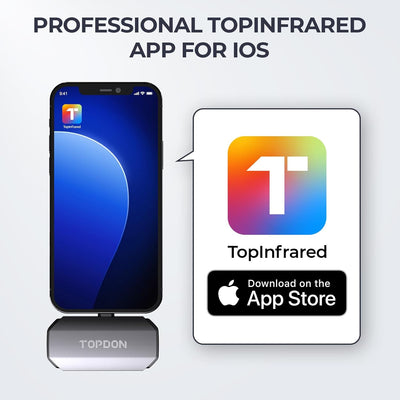 TOPDON TC002 Wärmebildkamera für iOS, 256x192 IR-Auflösung, 40mk Wärmeempfindlichkeit, Verbesserter