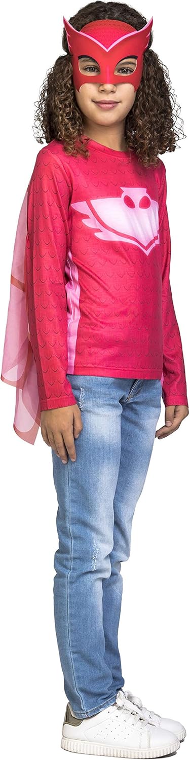 Viving Costumes – Kostüm PJ Masks Owlette Grösse 3/4 Jahre Shirt, Mehrfarbig (231297)