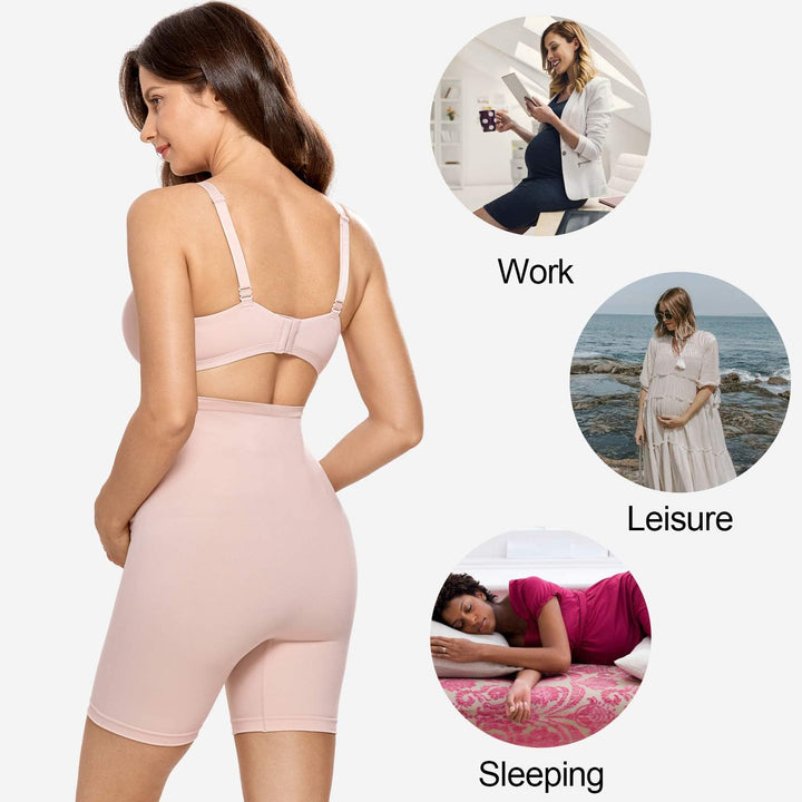 Gratlin Damen Seamless Umstands Schwangerschaft Unterhose Shorts XL Nacktes Rosa, XL Nacktes Rosa