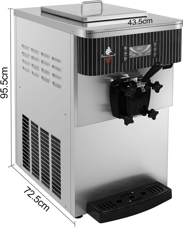 Professionelle Softeismaschine Gewerblich 2200W, 20-28L/h Eisleistung, 3 Geschmacksrichtungen Soft S