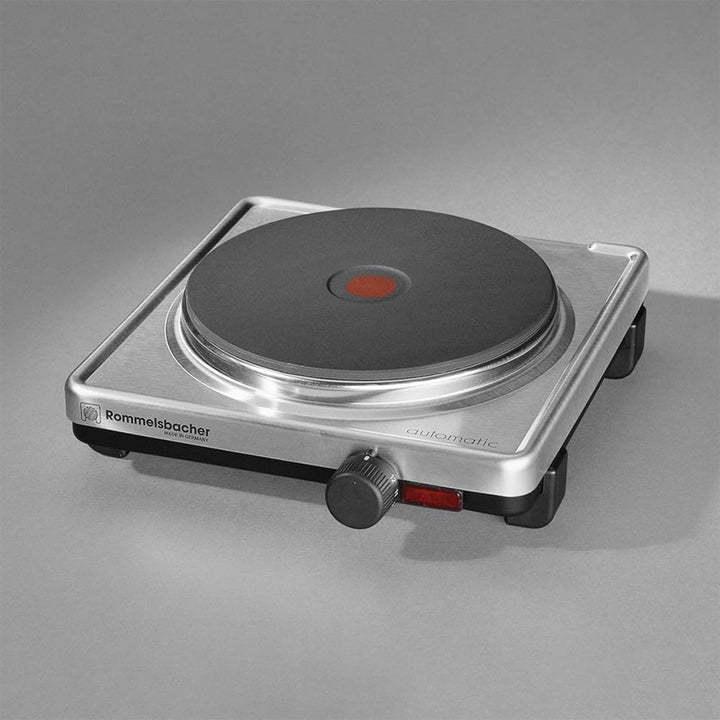 ROMMELSBACHER Automatik Einzelkochplatte AK 2099/E - Gehäuse aus Edelstahl, Gussheizplatte 180 mm -