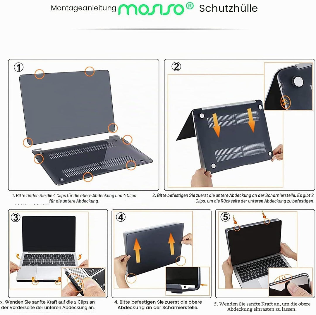 MOSISO Kompatibel mit MacBook Air 13 Zoll Hülle M1 2021 2020-2018 A2337 A2179 A1932, Hülle für MacBo
