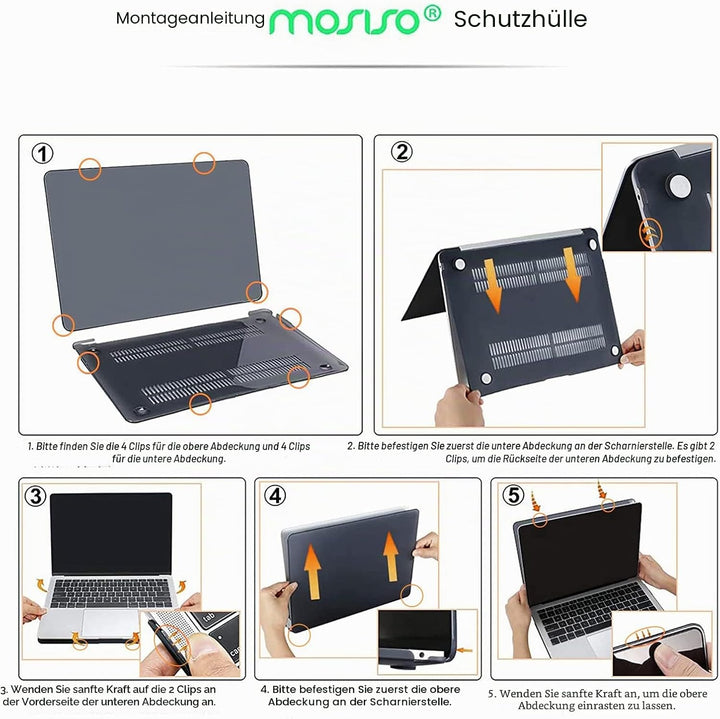 MOSISO Kompatibel mit MacBook Air 13 Zoll Hülle M1 2021 2020-2018 A2337 A2179 A1932, Hülle für MacBo