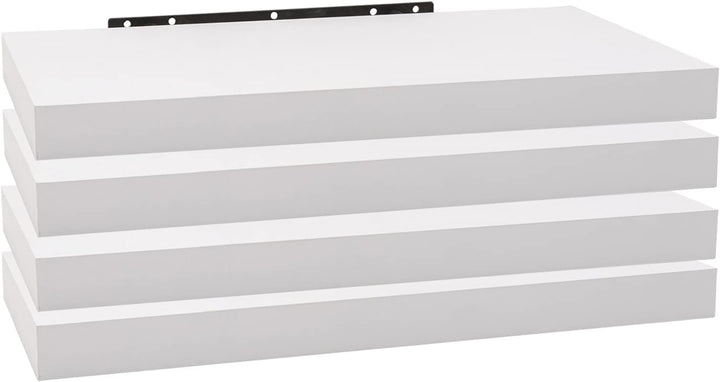 WOLTU 4X Wandregal Wandboard Bücherregal Regale für Deko Wandablagen aus MDF Holz, 4er Set Hängerega