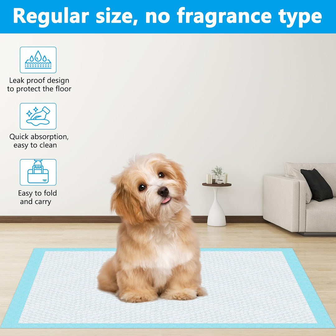 100 Stück PIPI Matten für Hunde und Welpen, 33 × 45cm Trainingspads, Wickelunterlagen Baby Geeignet