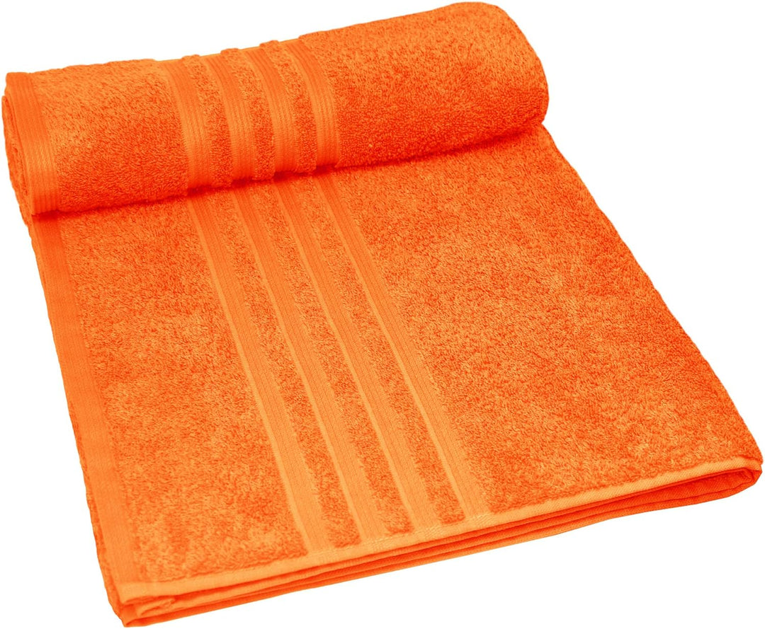 Lashuma Handtücher Gross im Set London, 50x100 – 70x140 Badetücher Set, Farbe: Orange - Stein Grau 4