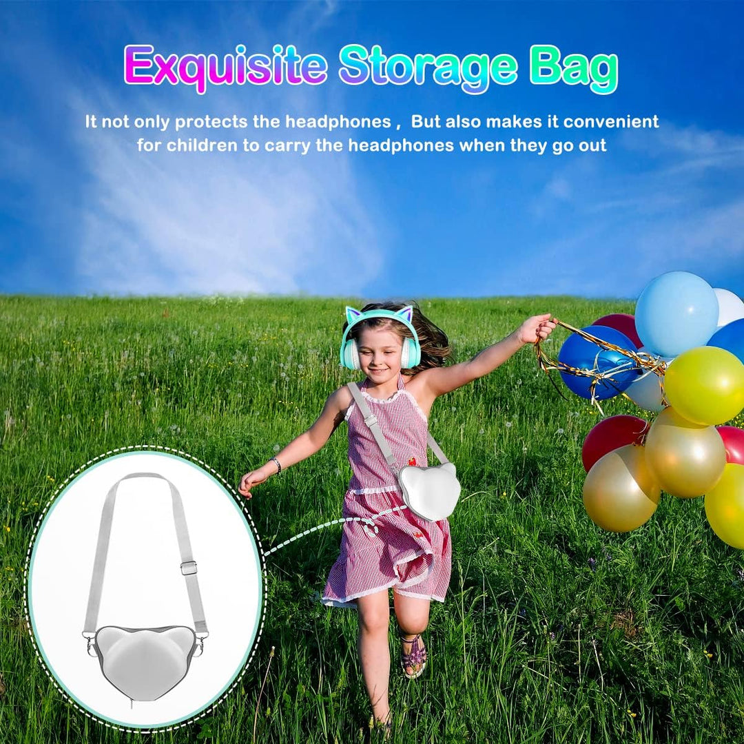 LOBKIN Kinder Kopfhörer mit Tasche, Kopfhörer Kabellos und Kabel Bluetooth für Kinder, Faltbar Einst