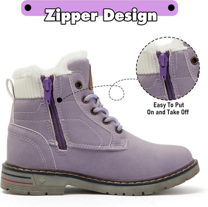Mishansha Winterschuhe Kinder Warme Stiefeletten Gefüttert Winterstiefel Jungen Mädchen Schneestiefe