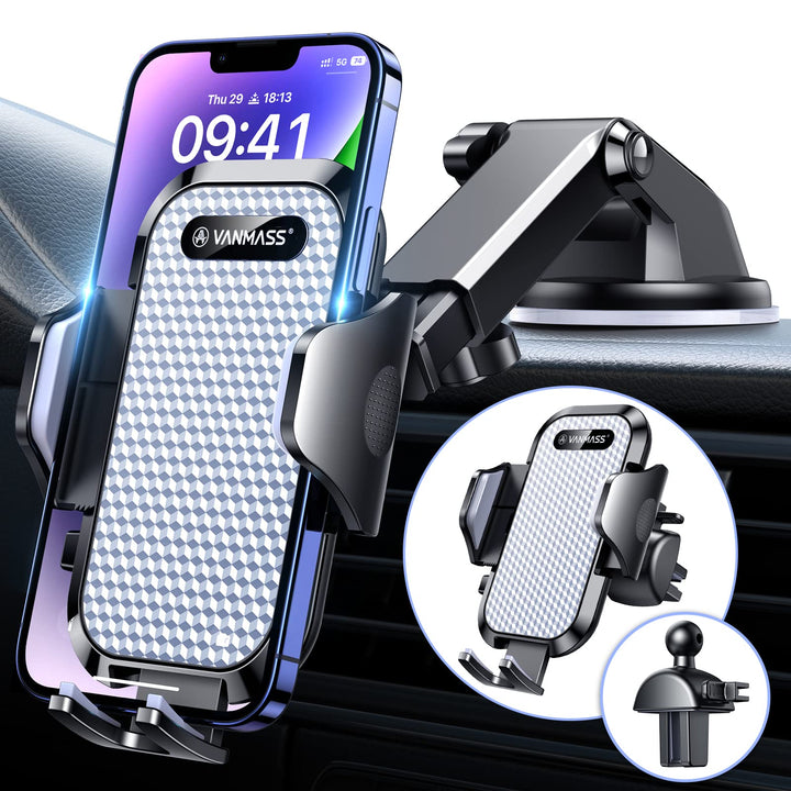 VANMASS Handyhalterung Auto 2026 Upgrade Super Stabil 3 in 1 Saugnapf & Lüftung 100% Sicher Universa