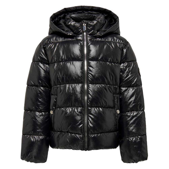 KIDS ONLY Mädchen Kognewemmy Savannah Jacket OTW Noos Steppjacke 128 Black/Detail:silver Trim, 128 B