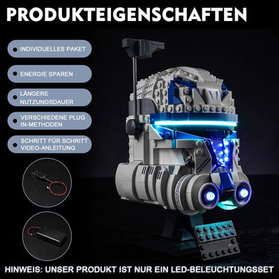 LED Light Kit für Lego Captain Rex Helm (Nur Lichter,kein Lego), Dekoration DIY Beleuchtungsset für