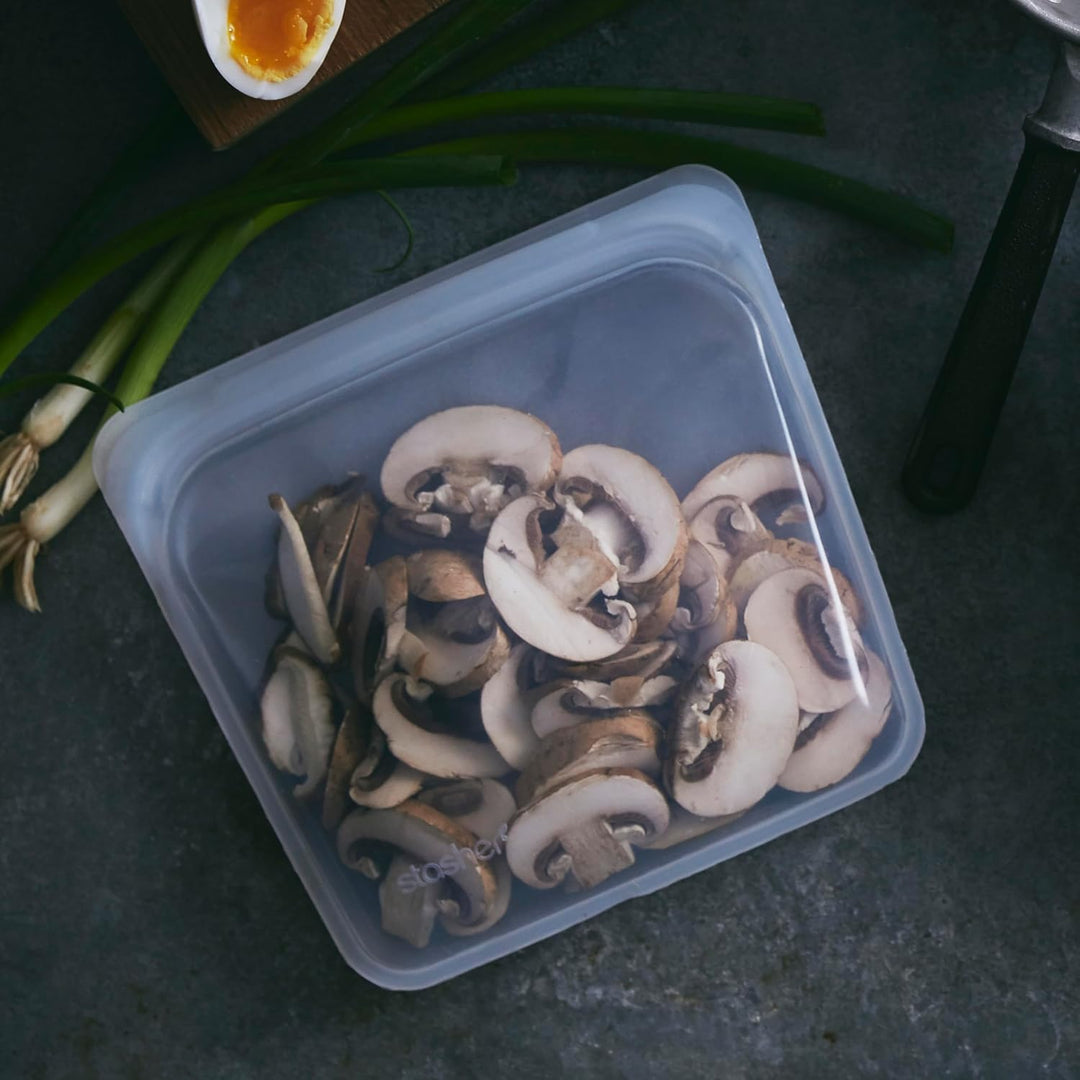Stasher Bag Premium Silikonbeutel wiederverwendbar für Lebensmittel, Sandwich Bag, Lavendel, Dauerha