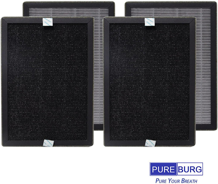 PUREBURG Ersatzfilter kompatibel mit Kärcher AF 20 Luftreiniger 2.863-056.0, 2er-Set (4 Stück) H13 T